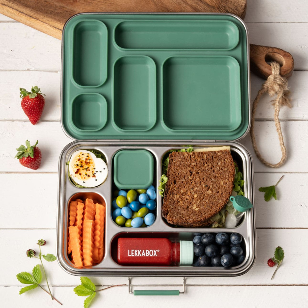 Lekkabox Cubis Mini Δοχεία από ανοξείδωτο ατσάλι 2 τμχ - Forest