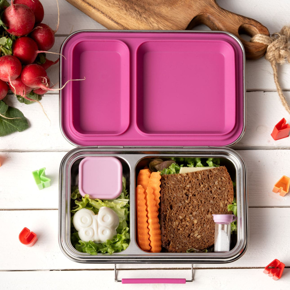 Lekkabox Cubis Mini Δοχεία από ανοξείδωτο ατσάλι 2 τμχ - Lavender