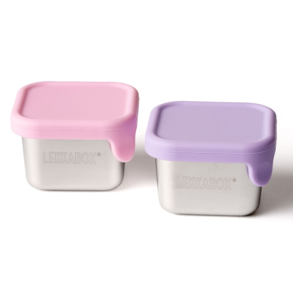 Lekkabox Cubis Mini Δοχεία από ανοξείδωτο ατσάλι 2 τμχ - Lavender
