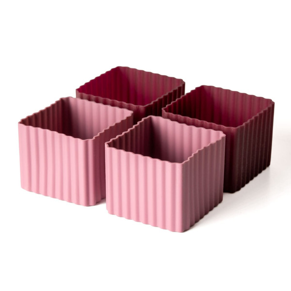 Lekkabox Bento Cups Θήκες Σιλικόνης 4 τμχ (Plum)
