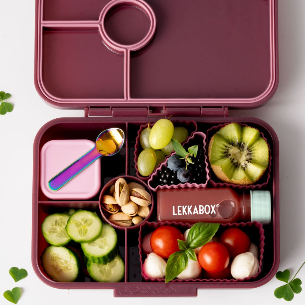 Lekkabox Bento Cups Θήκες Σιλικόνης 4 τμχ (Plum)