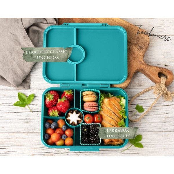Lekkabox Bento Cups Θήκες Σιλικόνης 4 τμχ (Ocean)