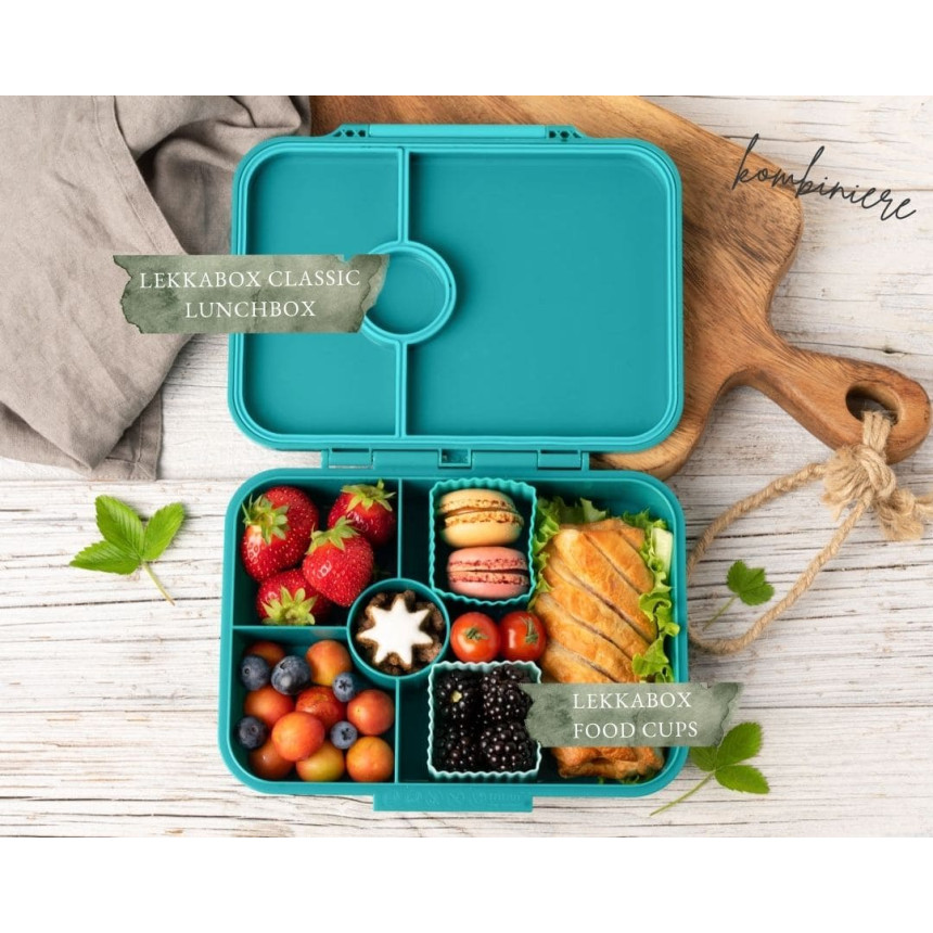 Lekkabox Bento Cups Θήκες Σιλικόνης 4 τμχ (Ocean)