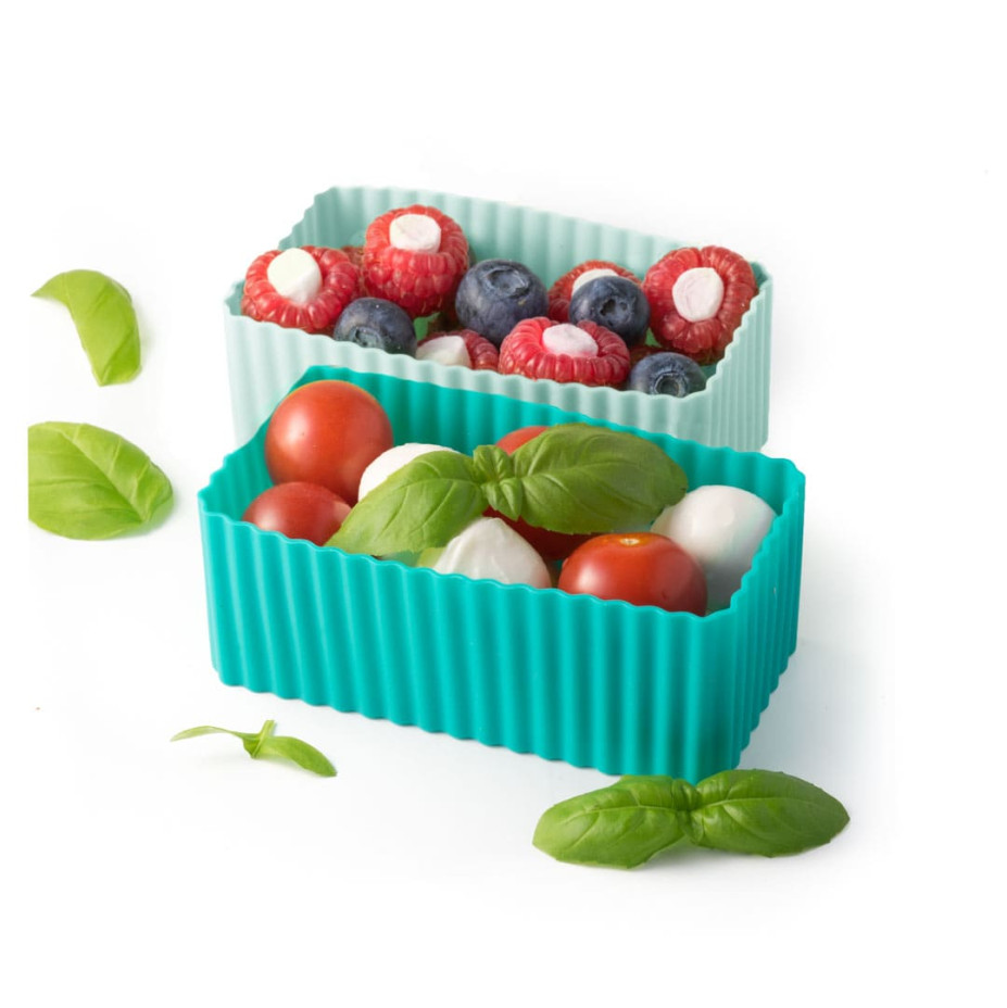 Lekkabox Bento Cups Θήκες Σιλικόνης 2 τμχ (Ocean)
