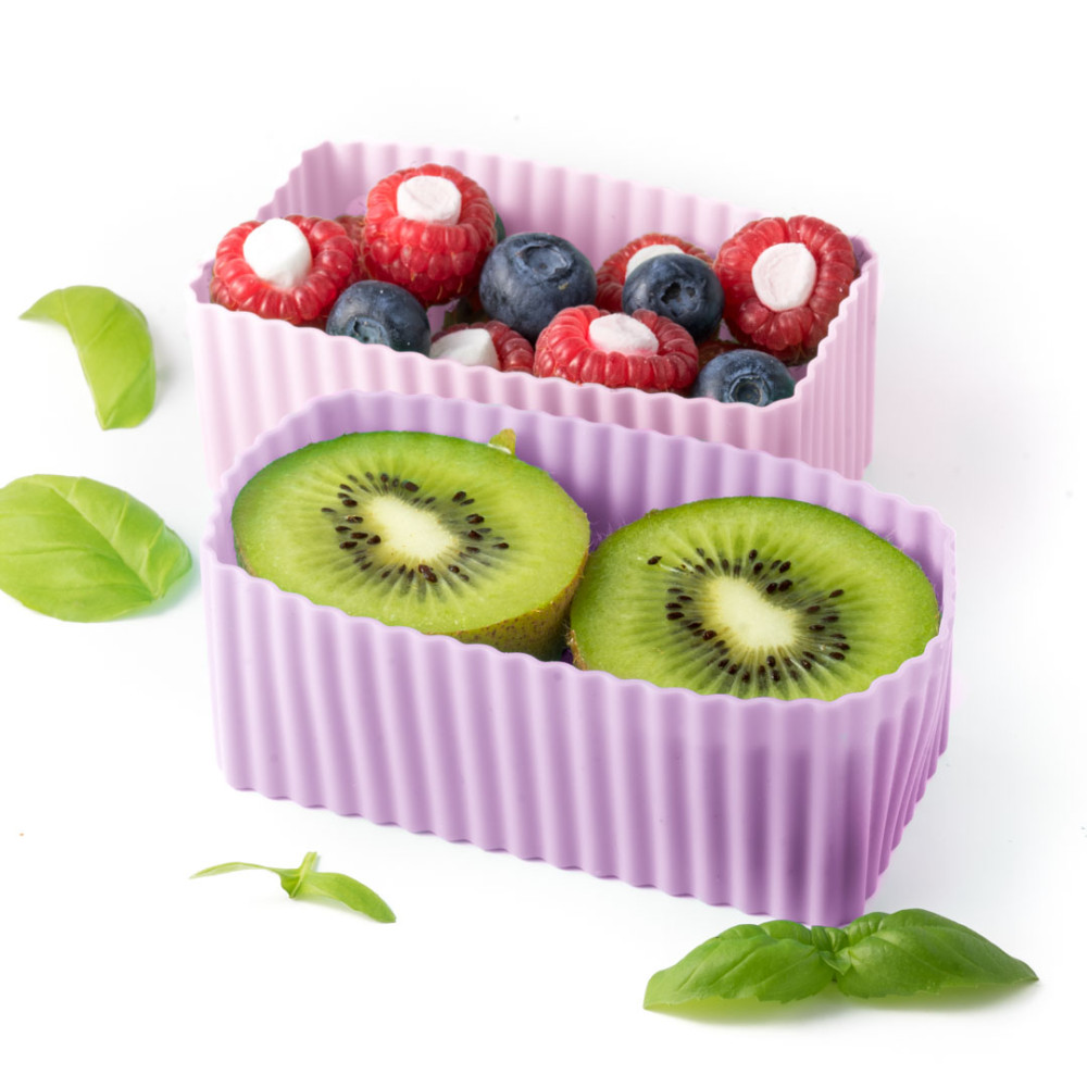 Lekkabox Bento Cups Θήκες Σιλικόνης 2 τμχ (Lavender)