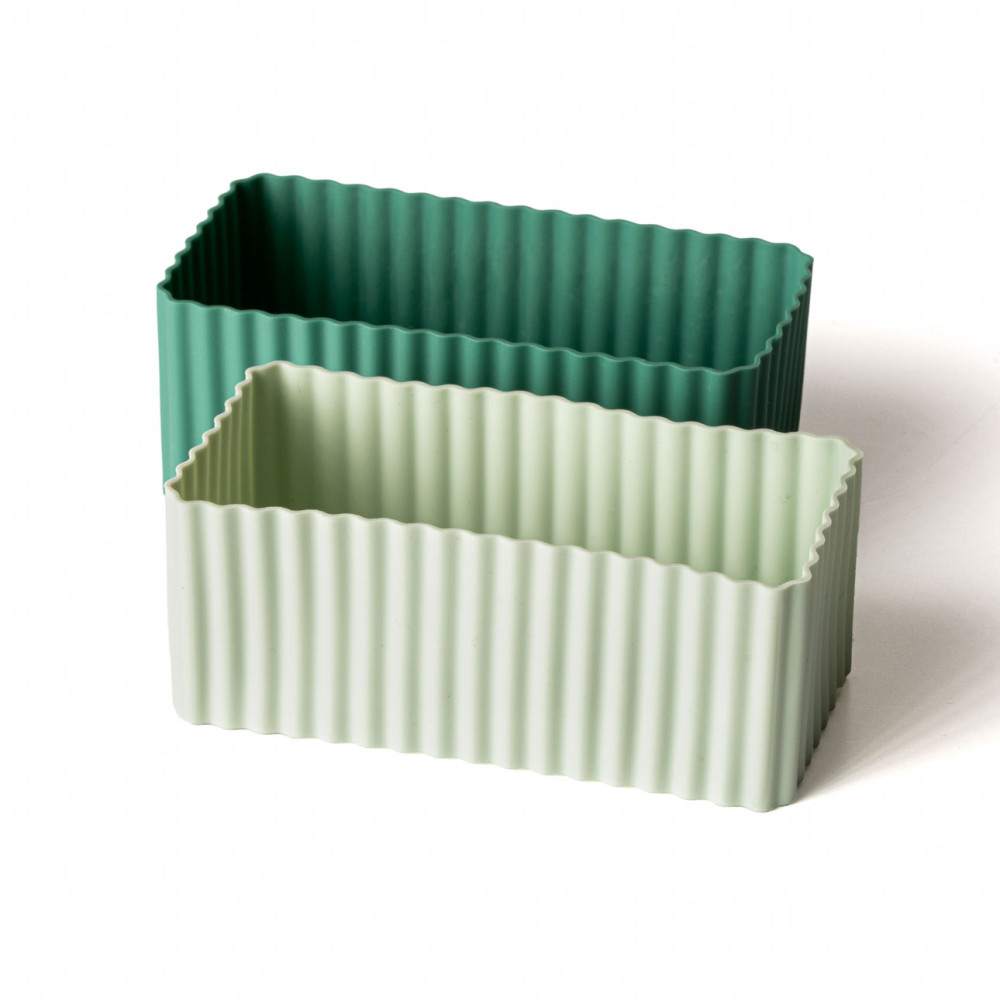 Lekkabox Bento Cups Θήκες Σιλικόνης 2 τμχ (Forest)