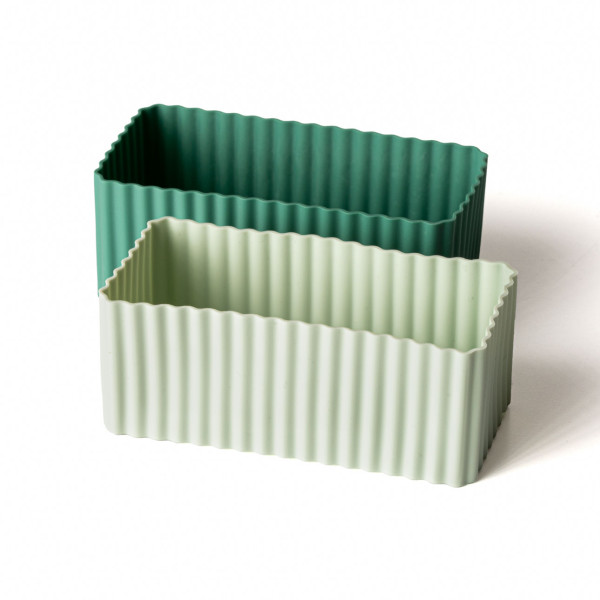 Lekkabox Bento Cups Θήκες Σιλικόνης 2 τμχ (Forest)