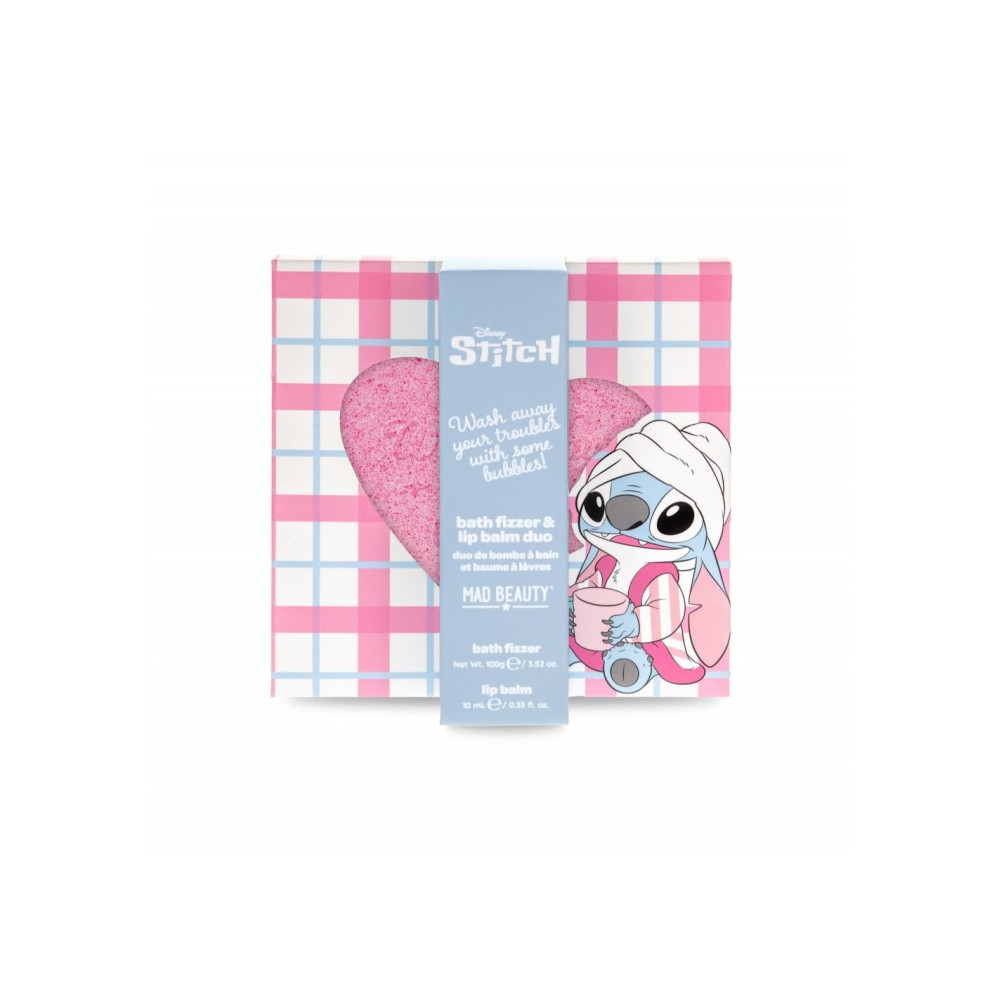 Mad Beauty Disney Stitch Bath Fizzer & Lip Balm Duo