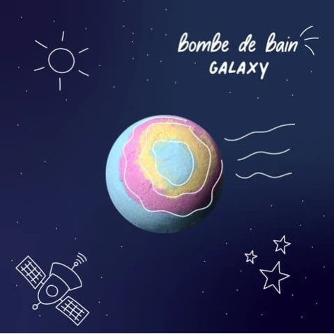 Nailmatic Bath Bomb Galaxy (Ροζ-Κίτρινο-Γαλάζιο)