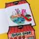 OMY Βιβλίο Ζωγραφικής με Αυτοκόλλητα Coloring Boutique - Sushi Shop