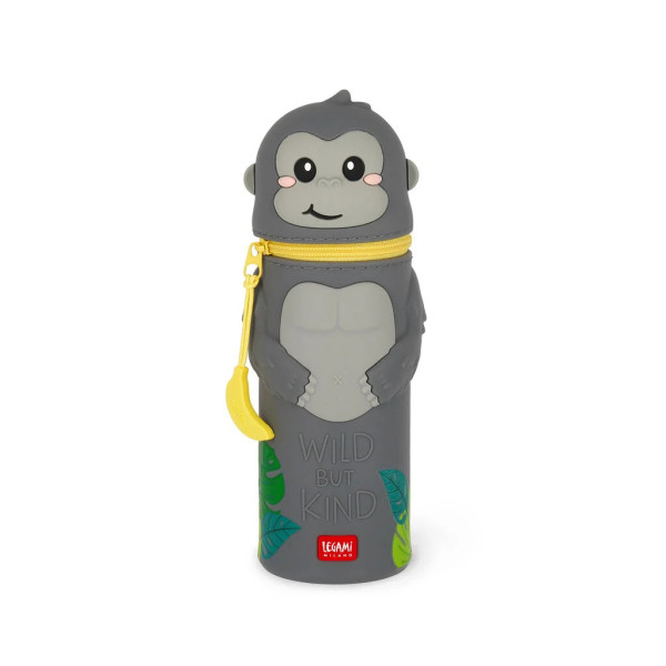 Legami Kawaii Κασετίνα Soft Silicone Pencil Case - Gorilla "Wild but Kind"