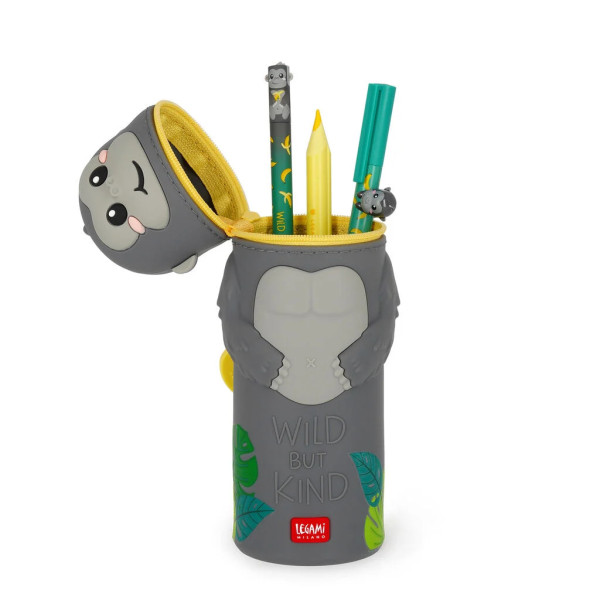 Legami Kawaii Κασετίνα Soft Silicone Pencil Case - Gorilla "Wild but Kind"