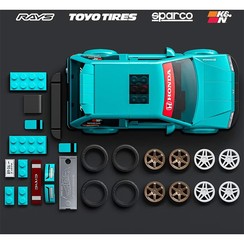 Mattel Brick Shop: Hot Wheels Speed Series - Custom '90 Honda Civic EF (JHF62)