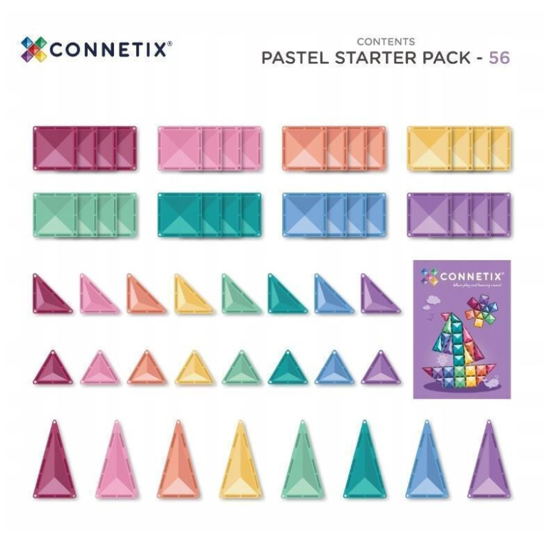 Connetix Pastel Starter Pack 56 τμχ