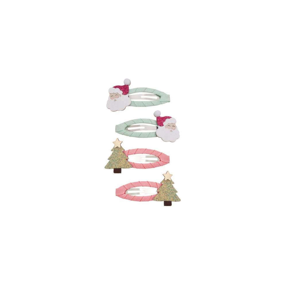 Mimi&Lula Santa and Christmas Tree Hair Clips (4 τμχ)