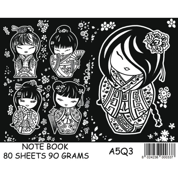 Color Velvet Σημειωματάριο Α5 Kokeshi