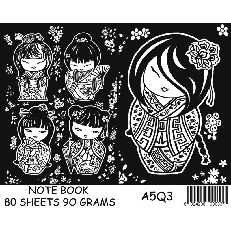 Color Velvet Σημειωματάριο Α5 Kokeshi