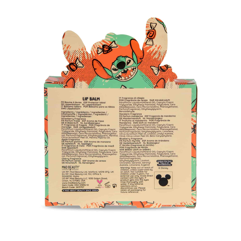 Mad Beauty Disney Stitch Halloween Lip Balm Collection