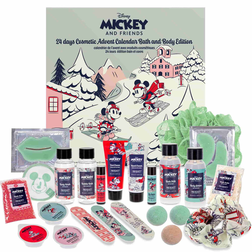Mad Beauty Disney Mickey And Friends – 24 Days Bath, Body & Beauty Advent Calendar