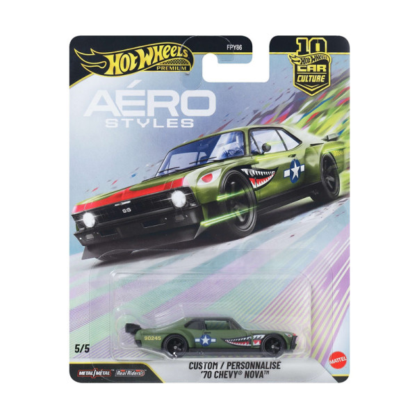Mattel Hot Wheels Premium: Premium Aero Styles - Custom / Personnalise '70 Chevy Nova (JKF37)