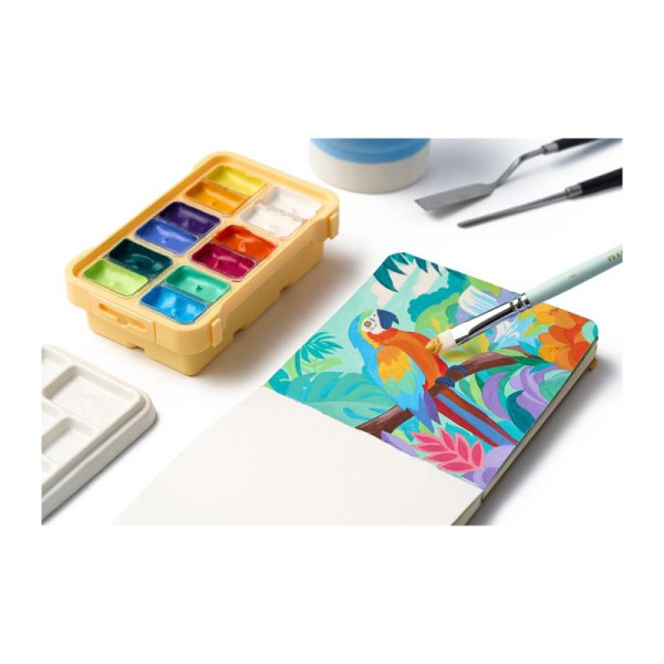 HIMI Jelly Twin Cup Gouache Σετ 12 Super Vibrant Χρωμάτων (Yellow Case)