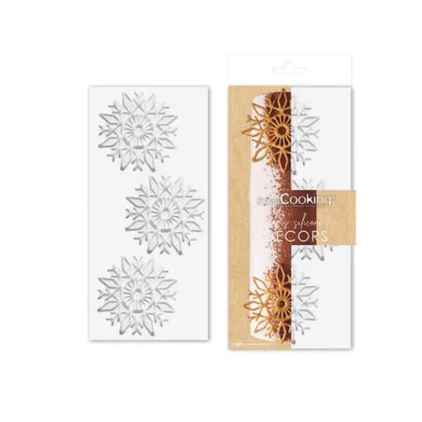 Scrap Cooking Ματ σιλικόνης με καλούπια "Χιονονιφάδες"